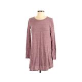 Forever 21 Casual Dress - A-Line: Pink Solid Dresses - Women's Size Small