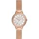 Fossil Watch for Women Virginia, Three Hand Movement, 30 mm Rose Gold Stainless Steel Case with a Stainless Steel Strap, ES5111