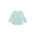 Rikshaw Design Long Sleeve Blouse: Green Chevron/Herringbone Tops - Kids Girl's Size 6