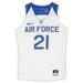 Air Force Falcons Nike Team-Issued #21 White Royal & Gray Jersey from the Basketball Program - Size M