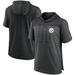 Men's Nike Heathered Charcoal/Black Pittsburgh Steelers Performance Hoodie T-Shirt