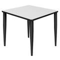 "Kahlo 30"" Square Tapered Leg Table- White/ Black - Regency TPL3030WHBK"