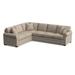 Gray/Brown Sectional - Braxton Culler Bedford 117" Wide Corner Sectional Polyester/Upholstery | 38 H x 117 W x 94 D in | Wayfair