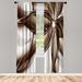 East Urban Home Microfiber Floral Semi-Sheer Rod Pocket Curtain Panels Microfiber in Brown | 95 H in | Wayfair 4287E1799DC843FF999F2518E49E8EC2