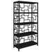 David Francis Furniture Tibet Etagere Wood in Black | 72 H x 36 W x 16 D in | Wayfair L6087-S129