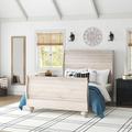 Signature Design by Ashley Willowton Low Profile Sleigh Bed Wood in Brown/White | 59.25 H x 62.75 W x 93.5 D in | Wayfair B267B4