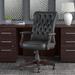 Canora Grey Eugley Office Task Chair Upholstered in Black/Brown | 41.34 H x 25.98 W x 30.71 D in | Wayfair CF5EC017FE99445A90F8A3DBB7B910C4