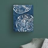 Highland Dunes Sea Batik I by June Erica Vess - Wrapped Canvas Painting Metal in Black/Blue/White | 32 H x 24 W x 2 D in | Wayfair