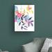 Winston Porter Floral Blotter I by June Erica Vess - Wrapped Canvas Painting Canvas in Blue/Pink/White | 24 H x 18 W x 2 D in | Wayfair
