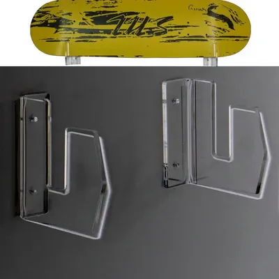 Support mural en acrylique transparent pour skateboard présentoir T1 pour longboard support de