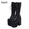 Gdgydh – bottes de moto grande taille 43 semelle épaisse talons extrêmement hauts de 17cm Cool