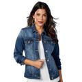 K Jordan Denim Jean Jacket (Size 2X) Medium Vintage Wash, Cotton,Polyester,Elastine