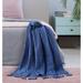Sevita Checkered Weave Light Standard Size Throw Blanket with Fringe