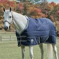 SmartPak Ultimate Stable Blanket with COOLMAX Technology - 72 - Med/Lite (100g) - Navy w/ Charcoal & Grey Trim & White Piping