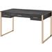 ACME Perle Vanity Desk in Champagne Gold & Weathered Oak Finish