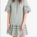 Madewell Dresses | Madewell Eyelet Ruffle Short Sleeve Dress S | Color: Green | Size: S