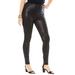 Plus Size Women's Metallic Legging by Roaman's in Black (Size 5X) Stretch Pants