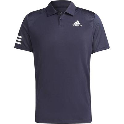 adidas Herren Tennis Club 3-Streifen Poloshirt, Größe M in Grau