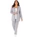 Plus Size Women's French Terry Motivation Jacket by Catherines in Rich Grey Floral (Size 5X)