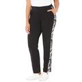 Plus Size Women's French Terry Motivation Pant by Catherines in Black Camo (Size 5X)