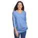 Plus Size Women's Perfect Three-Quarter Sleeve V-Neck Tee by Woman Within in French Blue (Size 4X) Shirt