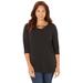 Plus Size Women's Seasonless Swing Tunic by Catherines in Black (Size 4X)