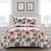 Lush Décor Leah Quilt Blue 3Pc Set by Lush Décor in Coral Gray (Size KING)