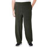 Men's Big & Tall Explorer Plush Fleece Pants by KingSize in Forest Green (Size 6XL)