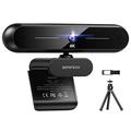 DEPSTECH 4K Webcam, Webcam for PC with Dual Microphone Autofocus 8MP HD Webcam with Sony Sensor, Privacy Cover and Tripod, USB Computer Streaming Webcam for Laptop PC/Video Call/Skype/Zoom