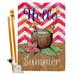 Angeleno Heritage Coconut Summer 2-Sided Polyester 40 x 28 in. Flag Set in Brown/Pink | 40 H x 28 W in | Wayfair AH-BV-HS-137001-IP-BO-D-US18-AH