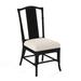 Braxton Culler Drury Lane Slat Back Side Dining Chair Upholstered/Wicker/Rattan in Black/Brown | 39 H x 19 W x 25 D in | Wayfair