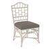 Braxton Culler Chippendale Side Dining Chair Upholstered/Wicker/Rattan in White/Black | 40 H x 22 W x 25 D in | Wayfair