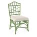 Braxton Culler Chippendale Side Dining Chair Upholstered/Wicker/Rattan in Green/Gray/Blue | 40 H x 22 W x 25 D in | Wayfair 970-028/0596-65/CELERY