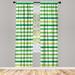East Urban Home Microfiber Floral Semi-Sheer Rod Pocket Curtain Panels Microfiber in Green/Blue | 63 H in | Wayfair