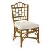 Braxton Culler Chippendale Side Dining Chair Upholstered/Wicker/Rattan in Gray/Blue/Yellow | 40 H x 22 W x 25 D in | Wayfair