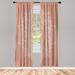 East Urban Home Microfiber Floral Semi-Sheer Rod Pocket Curtain Panels Microfiber in Brown | 28" W x 95" L | Wayfair