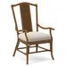 Braxton Culler Drury Lane Slat Back Dining Arm Chair Upholstered/Wicker/Rattan in Gray/Black/Brown | 39 H x 25 W x 25 D in | Wayfair