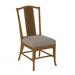 Braxton Culler Drury Lane Slat Back Side Dining Chair Upholstered/Wicker/Rattan in Gray/Brown | 39 H x 19 W x 25 D in | Wayfair