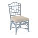 Braxton Culler Chippendale Side Dining Chair Upholstered/Wicker/Rattan in Gray/Blue | 40 H x 22 W x 25 D in | Wayfair 970-028/0519-61/SEAGLASS