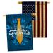 Breeze Decor Decorative Home Decor 2-Sided Polyester 40 x 28 in. House Flag in Blue/Brown/Red | 40 H x 28 W in | Wayfair