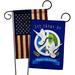 Breeze Decor Peace on Earth 2-Sided Polyester 19 x 13 in. Garden Flag in Blue/White | 18.5 H x 13 W in | Wayfair BD-EX-GP-115170-IP-BOAA-D-US20-BD