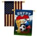 Ornament Collection 2-Sided Polyester 40 x 28 in. House Flag in Blue/Green/Red | 40 H x 28 W in | Wayfair OC-SP-HP-192094-IP-BOAA-D-US18-OC