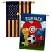 Ornament Collection 2-Sided Polyester 40 x 28 in. House Flag in Blue/Green/Red | 40 H x 28 W in | Wayfair OC-SP-HP-192116-IP-BOAA-D-US18-OC