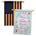 Breeze Decor Decorative Home Decor 2-Sided Polyester 40 x 28 in. House Flag in Blue/Brown/Red | 40 H x 28 W in | Wayfair