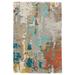 White 24 x 0.5 in Area Rug - 17 Stories Fleishman Abstract Handmade Tufted Gray/Blue/Yellow Area Rug Viscose/Wool | 24 W x 0.5 D in | Wayfair