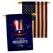 Ornament Collection Happy President's Day 2-Sided Polyester 28 x 40 in. House Flag in Blue/Red/White | 40 H x 28 W in | Wayfair