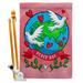Ornament Collection Home Decorative 2-sided Polyester Blend 40 x 28 in. Flag Set in Blue/Pink | 40 H x 28 W in | Wayfair