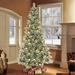 The Holiday Aisle® Carolina Pine 7.5' Blue/Green Pine Artificial Christmas Tree w/ 450 Clear/White Lights in Green/White | Wayfair