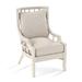 Armchair - Braxton Culler Seville 28.5" Wide Armchair Cotton/Rattan/Wicker in White/Black/Brown | 42.5 H x 28.5 W x 35 D in | Wayfair