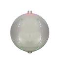Northlight Seasonal 12" Multi-Color LED Lighted Christmas Silver Sphere Ball Decoration Plastic in Gray/Yellow | 13.5 H x 12 W x 12 D in | Wayfair